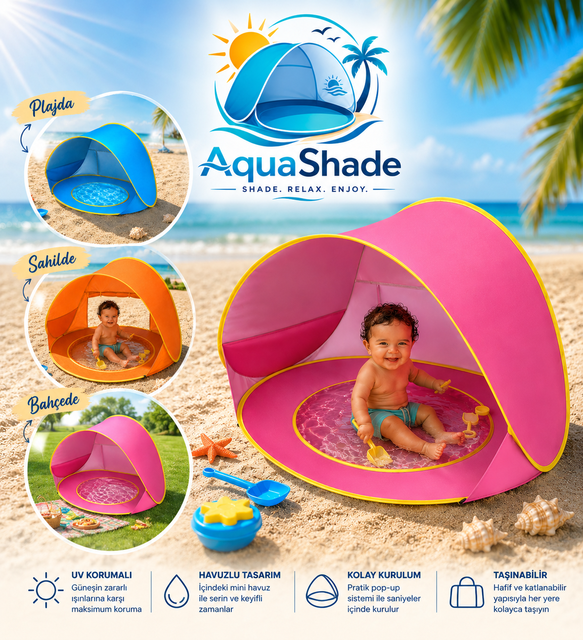 AquaShade Bebek Plaj Çadırı